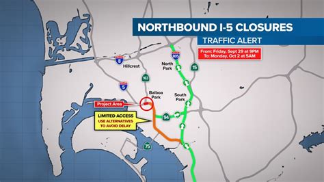 North 5 Freeway Closure