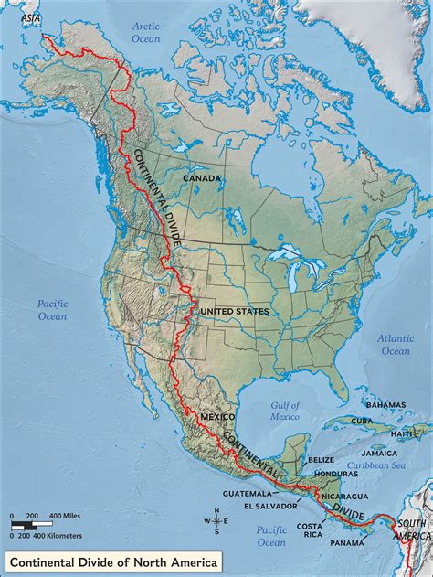 north american continental divide map