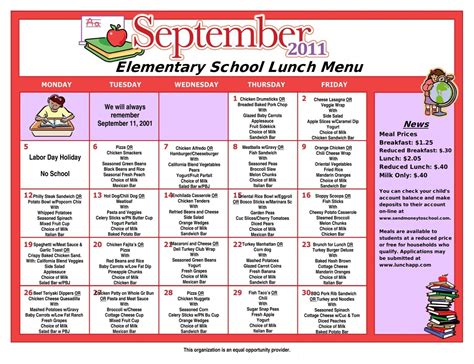 north coventry elementary school lunch menu