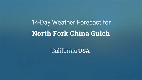 North Fork Ca Weather Forecast
