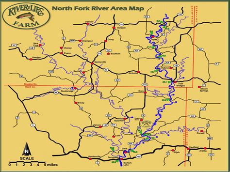 North Fork White River Map