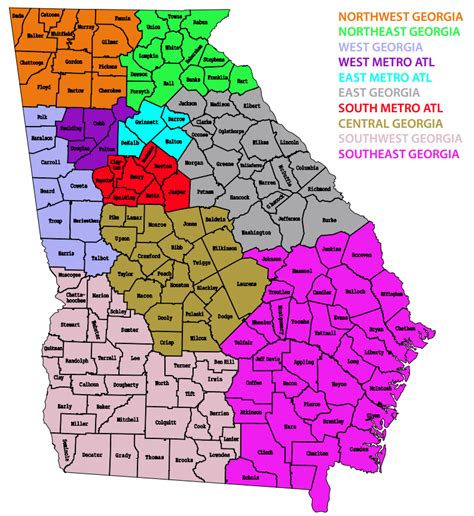 North Georgia Printable Maps