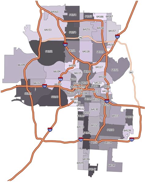 Kansas City Missouri Zip Code Map Map