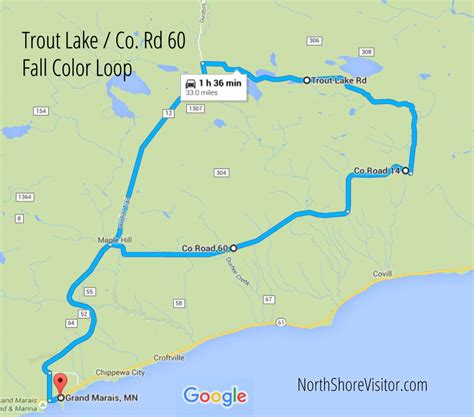 North Shore Fall Colors Map