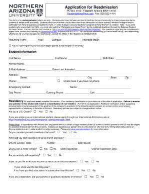 northern arizona university application