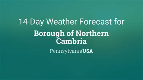 northern cambria pa weather forecast