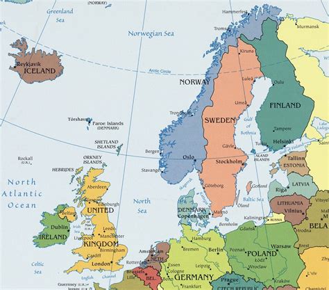 northern europe country map