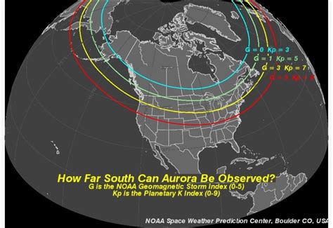 northern lights visible tonight map