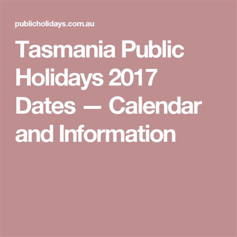 northern tasmania public holidays