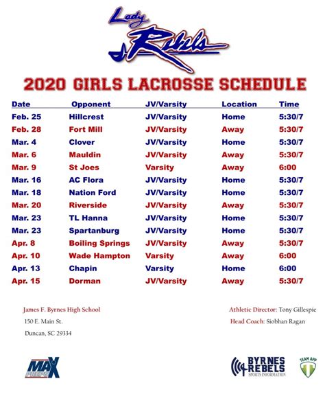 northwestern girls lacrosse schedule