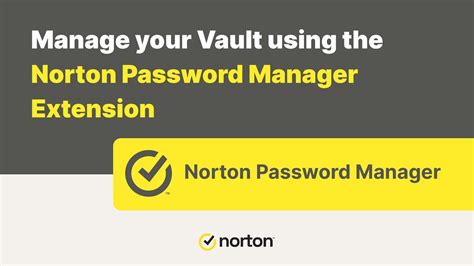 norton password manager extension
