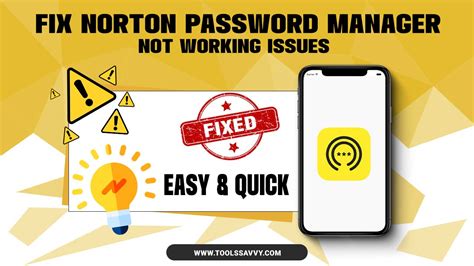 norton password manager not working