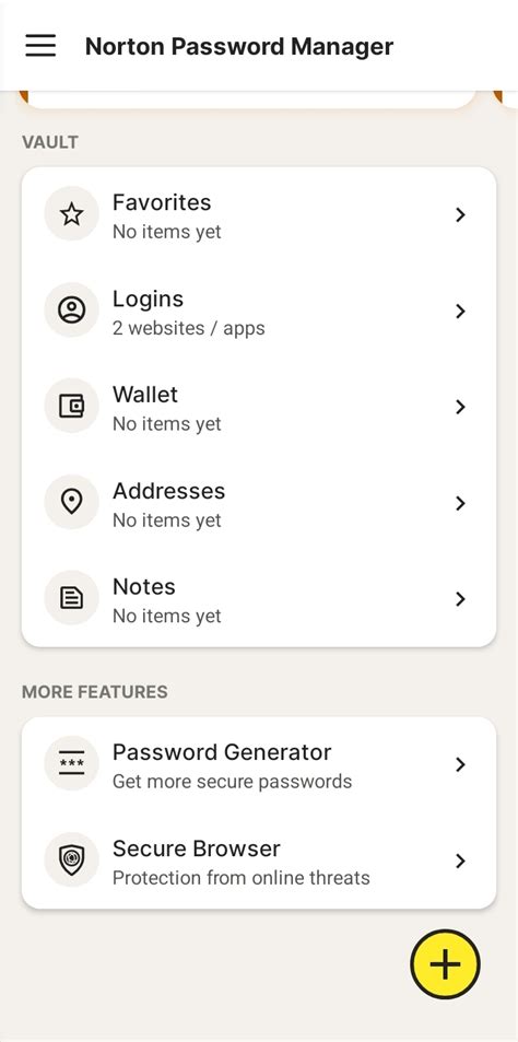 Norton Password Manager Usability