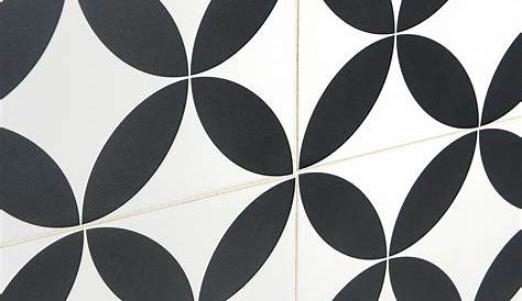 Norwalk Floor Deco Black and White 8x8 Matte Porcelain Tile Ivy hill