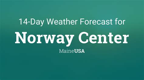 norway maine weather report