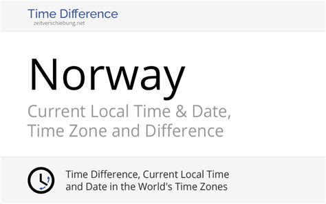 norway time difference to uk