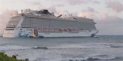 norwegian cruise ship ran aground