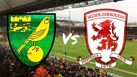 norwich city v middlesbrough