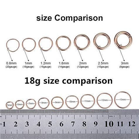 Nose Ring Gauges Size Chart