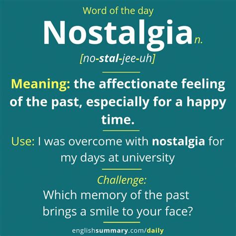 nostalgic meaning