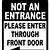 not an entrance sign printable
