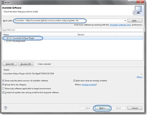 not able to download cucumber plugin in eclipse