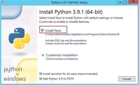 not able to install python on windows 10