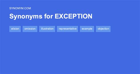 not an exception synonyms