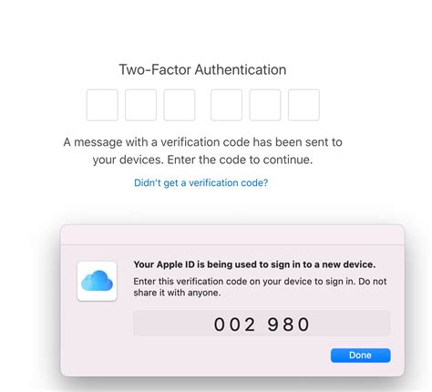 not getting two factor authentication code apple