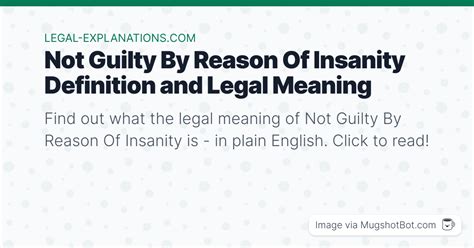 not guilty by insanity definition