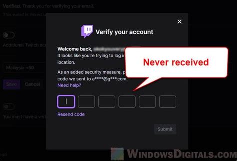 not receiving verification code from discord