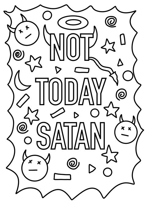 not today satan Printable