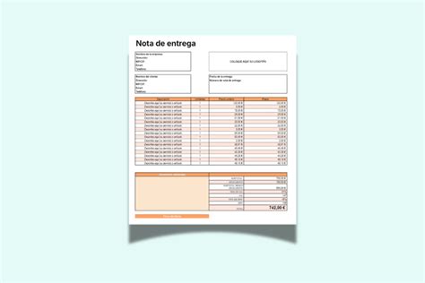 nota de entrega in english