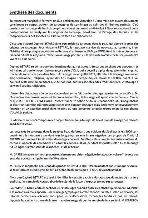 News Note De Synthèse Exemple Bts New