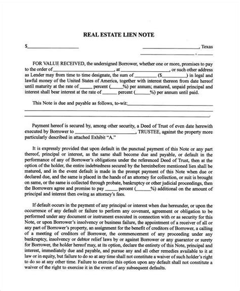 Note Real Estate Definition