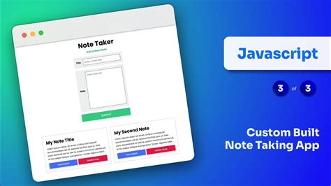 Note Taking App Javascript