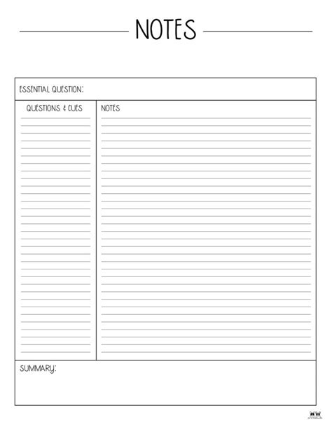 Note Taking Guide Template