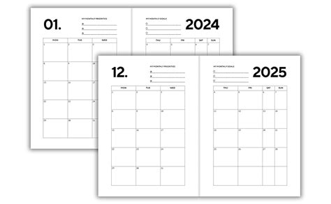 Notebook Calendar Planner 2024