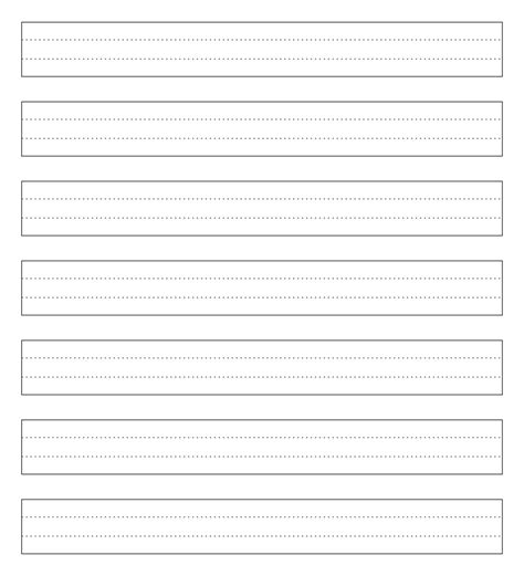 Notebook Paper With A Dashed Line