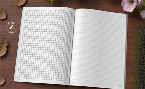 Notebook With Graph And Lined Paper