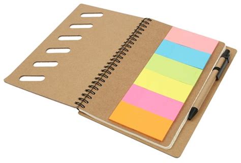 Notebook With Post It Notes
