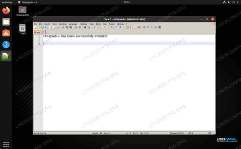 Notepad++ Alpine Linux