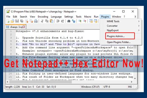 Notepad++ Hex