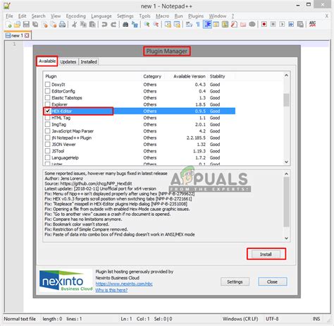 Notepad++ Hex Editor Plugin