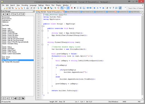 Notepad++ Javascript Scripts