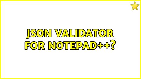 Notepad++ Json Validator
