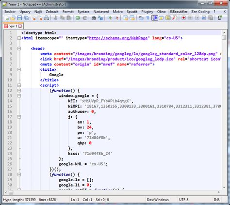 Notepad++ Language Html