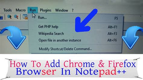 Notepad++ Run In Browser Missing