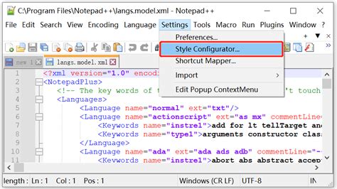 Notepad++ Text Color