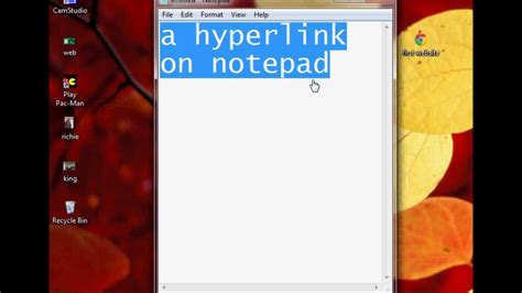 Notepad Add Hyperlink
